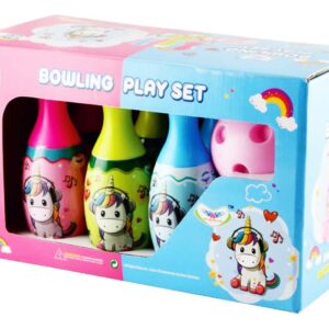 KATS Unicorn Print Bowling Set for Kids