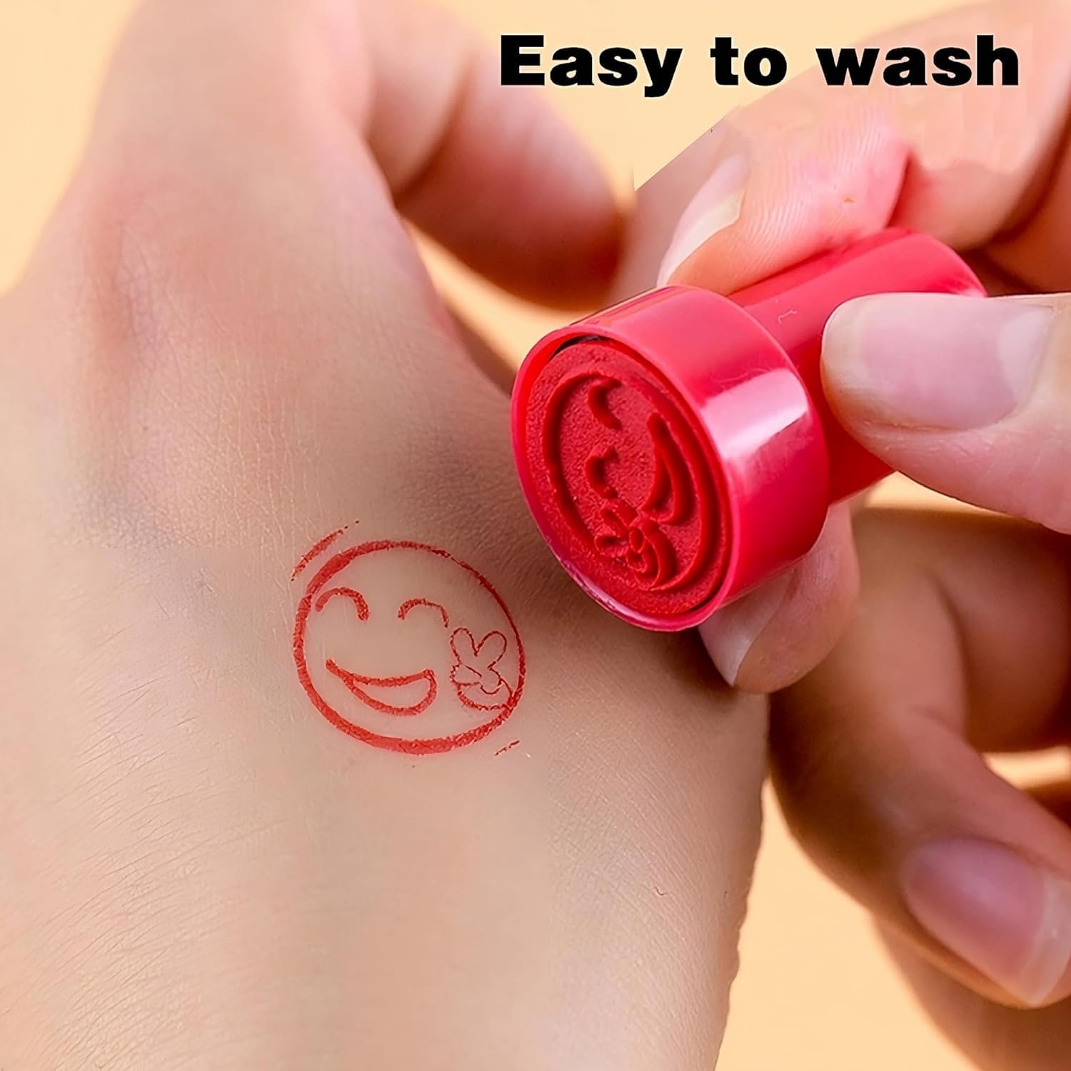 10pcs Children Stamp Baby Toys Smiley Face Seal Assorted Self-ink Stamps  Scrapbooking DIY Toys Children